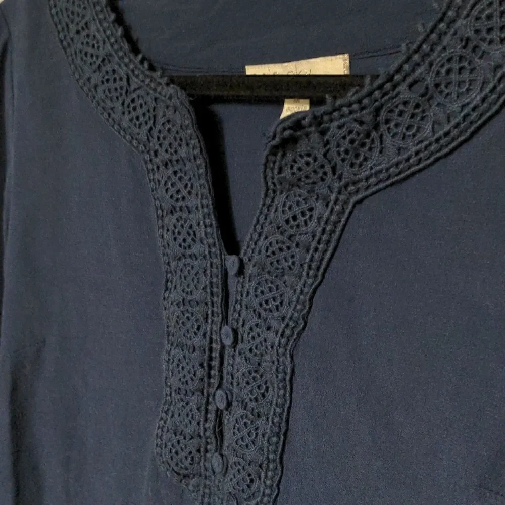 Pale Sky V Neck Blouse